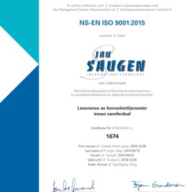 ISO9001 2015-sertifikat