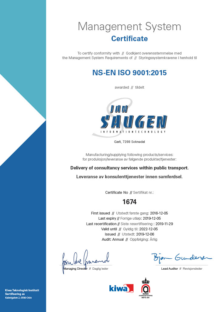 Sertifikat Jan Saugen iso9001-2015